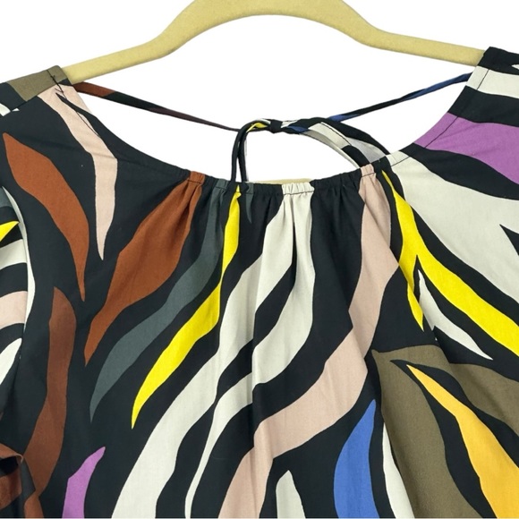 Who What Wear Women’s Fluffy Sleeve Geometric Print Midi Dress W/Pockets Size XS - Picture 5 of 12